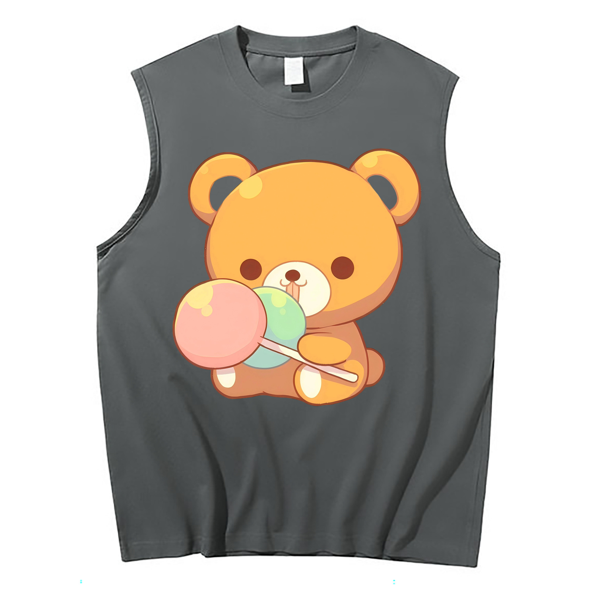 （画像用） リラックマ リラックマ キイロイトリ Rilakkuma Korilakkuma Kiiroitori コットン100％タンクトップ（フロントプリント）